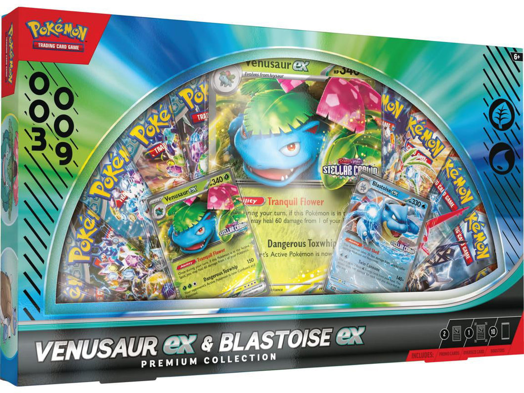Pokemon - Venusaur ex and Blastoise ex Premium Collection 10 Booster Englisch