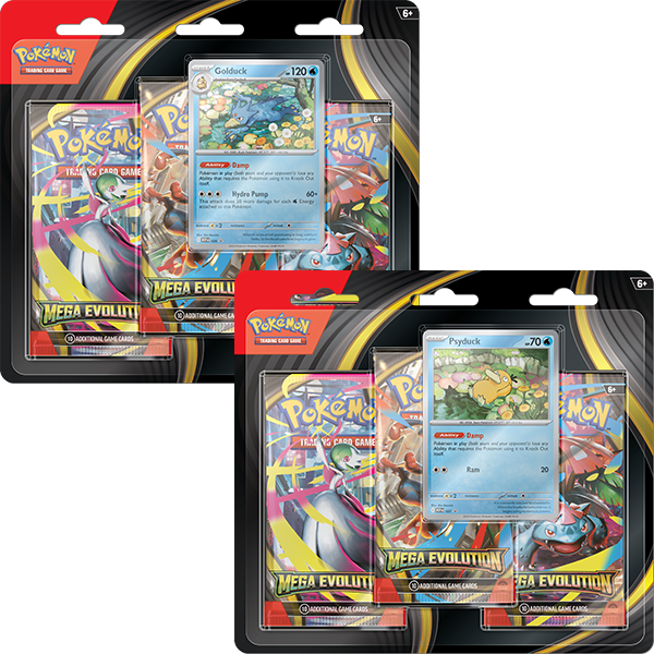 Pokemon Mega Evolution Entwicklungen 3er Blister Enton/Entoron Englisch / Deutsch (Start 10.10.2025)