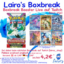 Lade das Bild in den Galerie-Viewer, Lairo Boxbreak Booster Live Verkauf - Liveöffnung auf Twitch - lairos_shop
