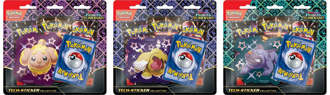 Pokemon - Paldean Fates Paldeas Schicksale Tech Sticker Blister Kollektion Englisch/Deusch (Start 09.02)