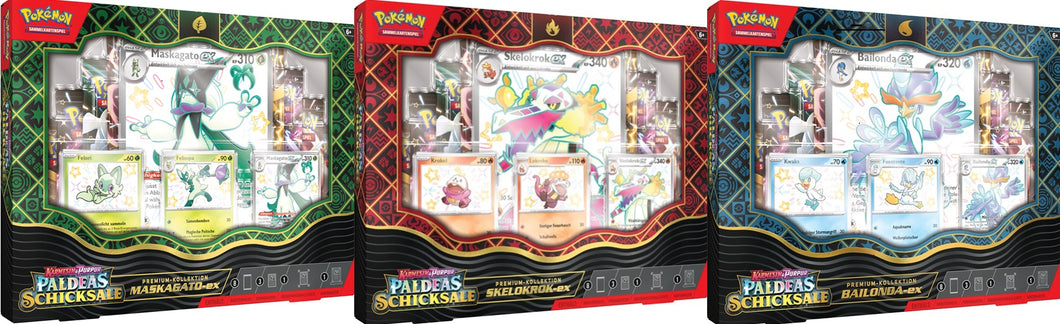 Pokemon - Paldean Fates Paldeas Schicksale Premium Kollektion Collection Englisch/Deutsch (Start 09.02)