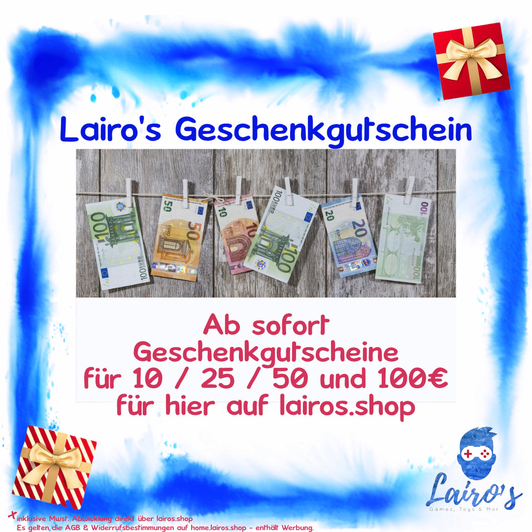 Lairo's Shop Geschenkgutschein - Nur auf lairos.shop gültig