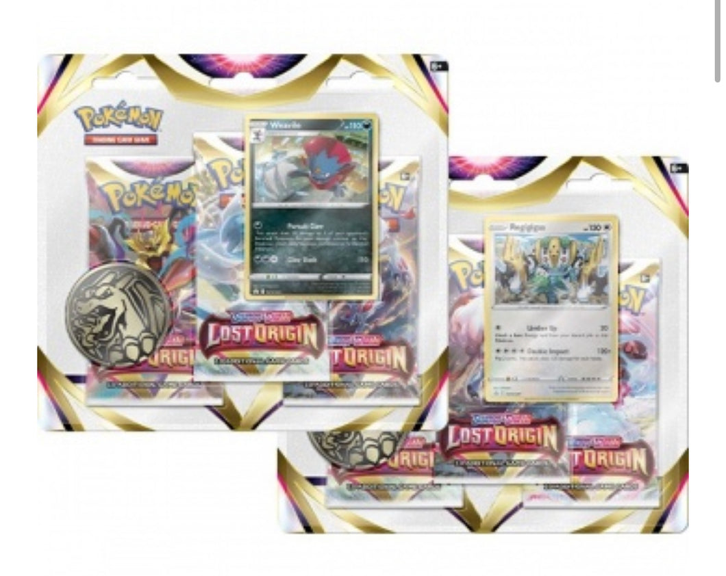Pokemon - Lost Origin Verlorener Ursprung 3er Blister Regigigas Snibunna Promo Englisch / Deutsch